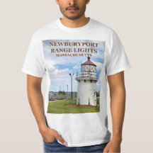 Newburyport Harbour Range Lights, Massaal. T-shirt
