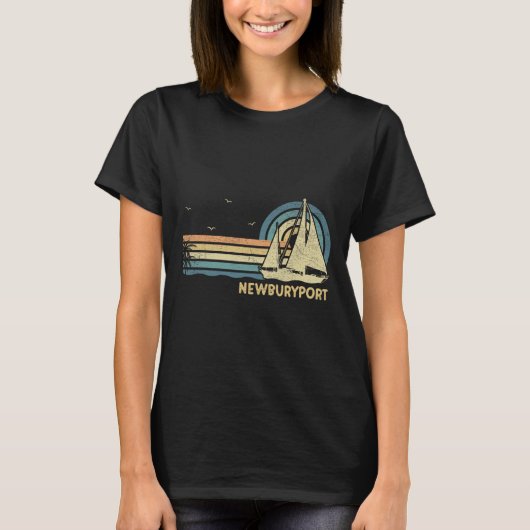Newburyport Machusetts Sailing Vacation Boating Sa T-shirt (Voorkant)