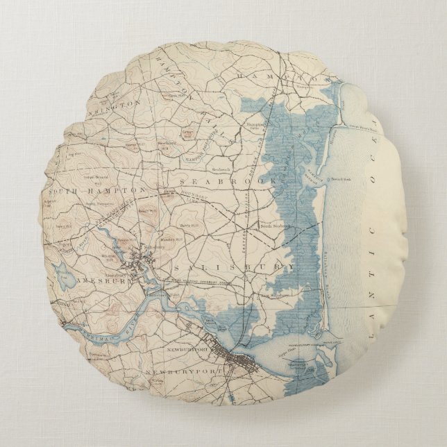 Newburyport, Massachusetts Rond Kussen (Voorkant)