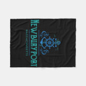 Newburyport Massachusetts Scheepsontwerp Fleece Deken (Voorkant (Horizontaal))