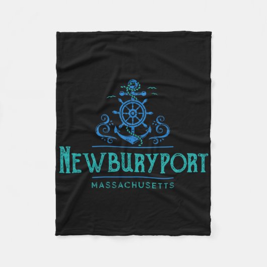 Newburyport Massachusetts Scheepsontwerp Fleece Deken (Voorkant)