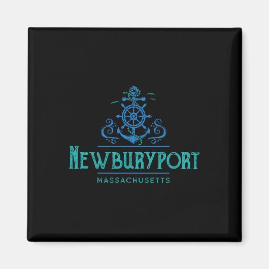 Newburyport Massachusetts Scheepsontwerp Magneet (Voorkant)