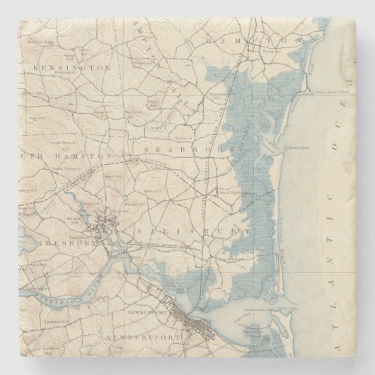 Newburyport, Massachusetts Stenen Onderzetter (Voorkant)