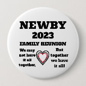 NEWBY FAMILIEREÜNIE 2023 RONDE BUTTON 4,0 CM (Voorkant)