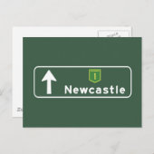 Newcastle, Australia Road Sign Briefkaart (Voorkant / Achterkant)