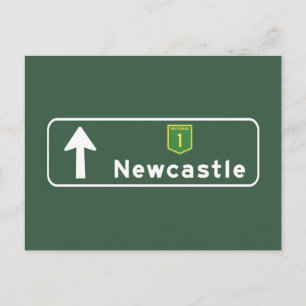 Newcastle, Australia Road Sign Briefkaart