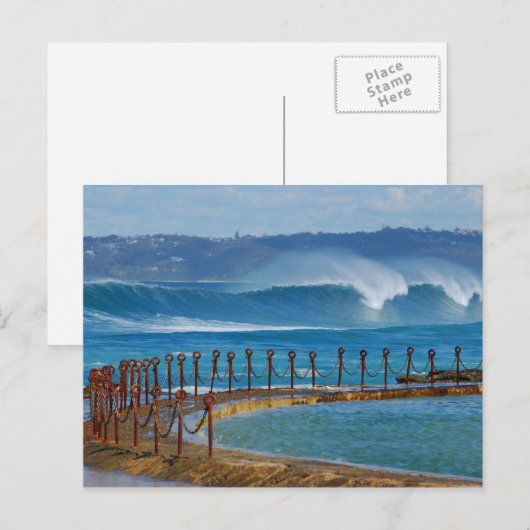 Newcastle Beach uit de Canoe-pool Briefkaart (Voorkant / Achterkant)