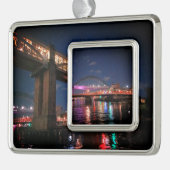 Newcastle bridges verzilverd omlijst ornament (Links)