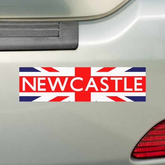 Newcastle: Britse vlag Bumpersticker (Op auto)