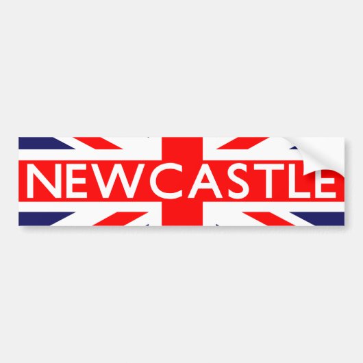 Newcastle: Britse vlag Bumpersticker (Voorkant)