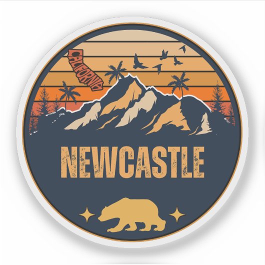 Newcastle, Californië Sticker (Voorkant)