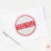 Newcastle City Pride Embleem – Engelse identiteit Ronde Sticker (Envelop)