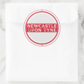 Newcastle City Pride Embleem – Engelse identiteit Ronde Sticker (Tas)