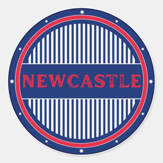 Newcastle City Pride Emblem – Australian Identity Ronde Sticker (Voorkant)