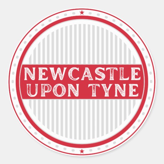 Newcastle City Pride Emblem – English Identity Ronde Sticker (Voorkant)