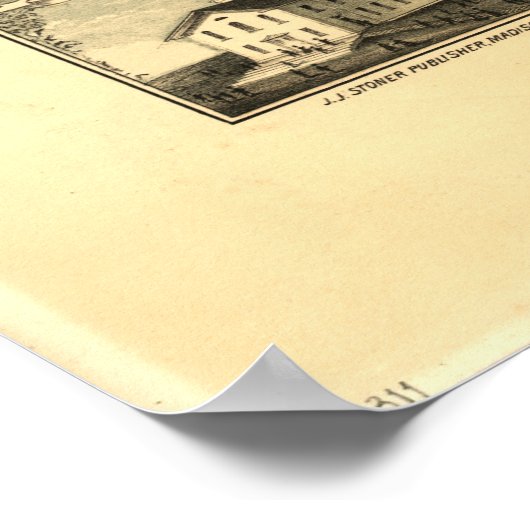 Newcastle & Damariscotta Maine 1878 Panoramic Map Poster (Hoek)