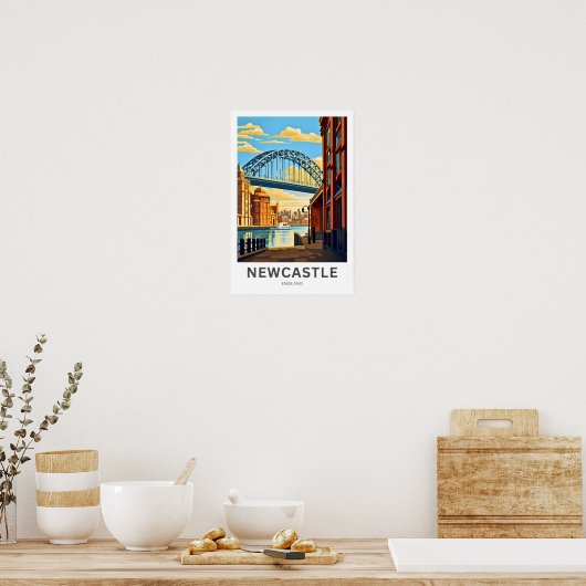 Newcastle England Reisposter Poster (Keuken)