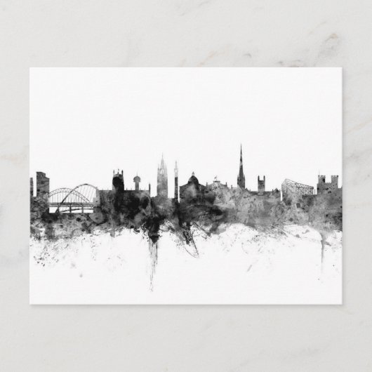 Newcastle England Skyline Briefkaart (Voorkant)
