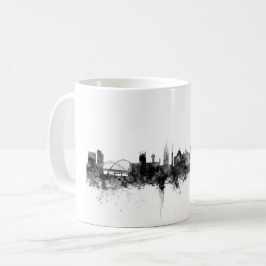 Newcastle England Skyline Koffiemok (Voorkant links)