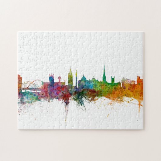 Newcastle England Skyline Legpuzzel (Horizontaal)