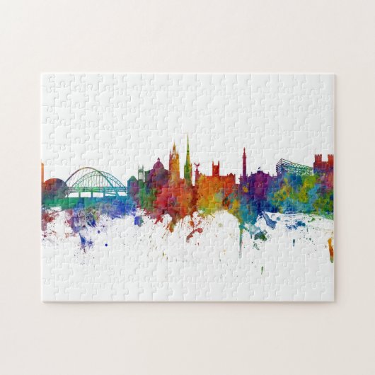 Newcastle England Skyline Legpuzzel (Horizontaal)