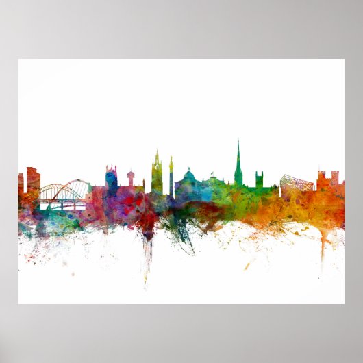 Newcastle England Skyline Poster (Voorkant)