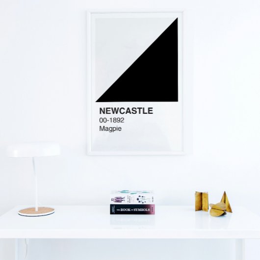 Newcastle Magpie - Witte grens Perfect Poster