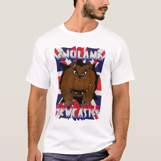 Newcastle Mannen British Bulldog T Shirt (Voorkant)