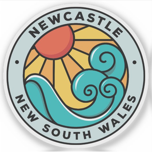Newcastle, NSW Australië Sticker (Voorkant)