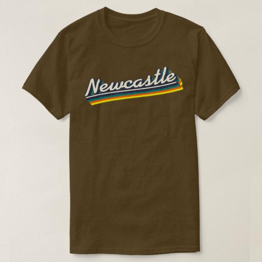 Newcastle NSW Retro Rainbow 2 T-shirt (Design voorkant)
