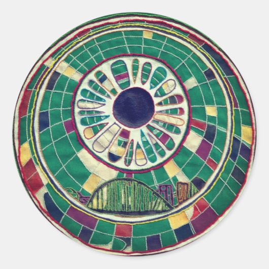 Newcastle-patroon Ronde Sticker (Voorkant)