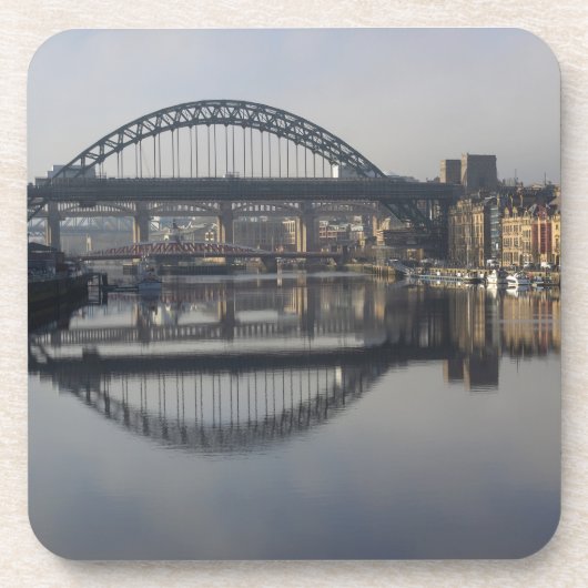 Newcastle Quayside & de Tyne Bridge Bier Onderzetter (Voorkant)