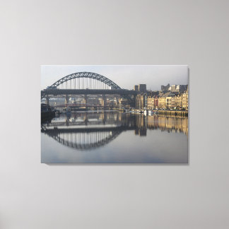 Newcastle Quayside & de Tyne Bridge Canvas Afdruk