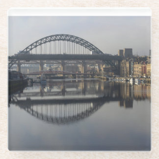 Newcastle Quayside & de Tyne Bridge Glazen Onderzetter