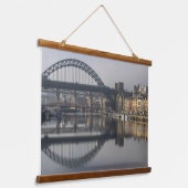 Newcastle Quayside & de Tyne Bridge Hangend Wandkleed (Gebogen)