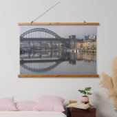 Newcastle Quayside & de Tyne Bridge Hangend Wandkleed (Slaapkamer)