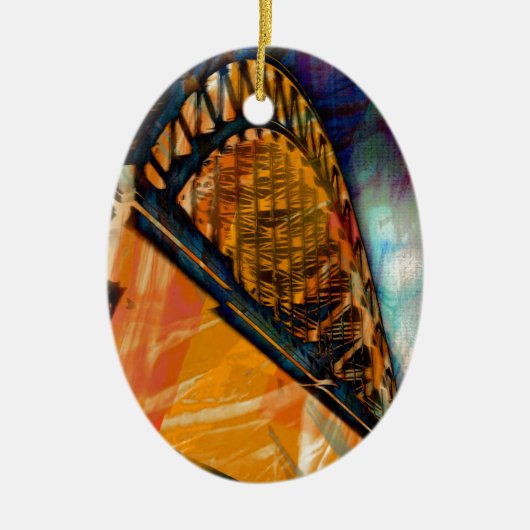 Newcastle Tyne Bridge Keramisch Ornament (Voorkant)