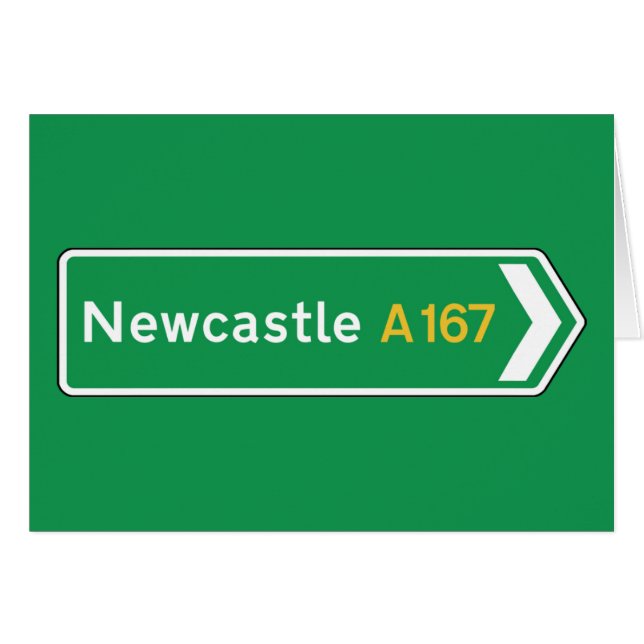 Newcastle, UK Road Sign (Voorkant Horizontaal)