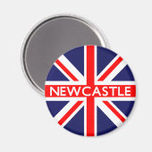 Newcastle UK vlag Magneet (Voorkant / Achterkant)