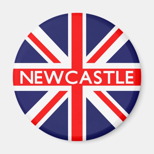 Newcastle UK vlag Magneet (Voorkant)
