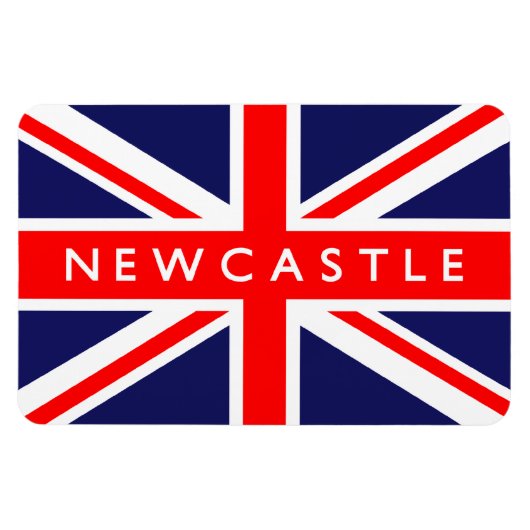 Newcastle UK vlag Magneet (Horizontaal)