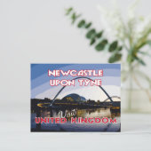 Newcastle upon Tune, bezoek... Briefkaart (Staand voorkant)