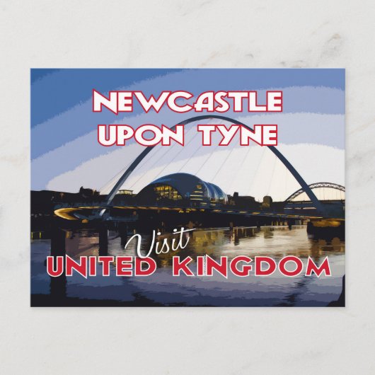 Newcastle upon Tune, bezoek... Briefkaart (Voorkant)