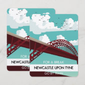 Newcastle upon Tyne-brugposter. (Voorkant / Achterkant)