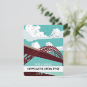 Newcastle upon Tyne-brugposter. (Staand voorkant)