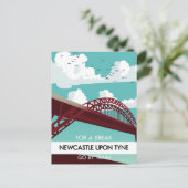 Newcastle upon Tyne-brugposter. Briefkaart (Staand voorkant)