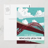 Newcastle upon Tyne-brugposter. Briefkaart (Voorkant / Achterkant)