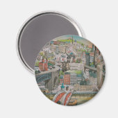 Newcastle upon Tyne door de jaren magneet (Voorkant / Achterkant)