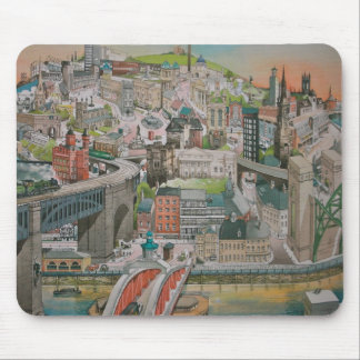 Newcastle upon Tyne door de jaren Mousepad Muismat