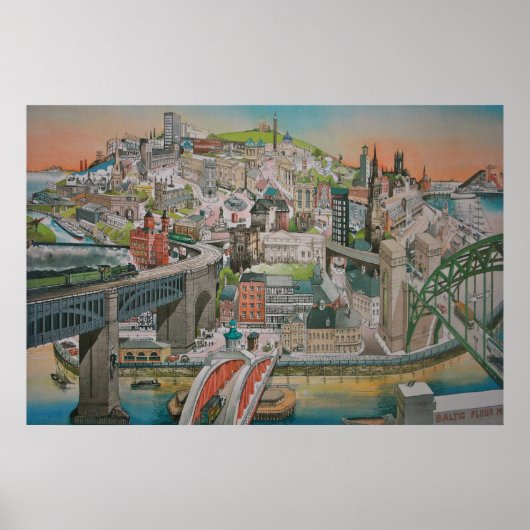 Newcastle upon Tyne, England Poster (Voorkant)